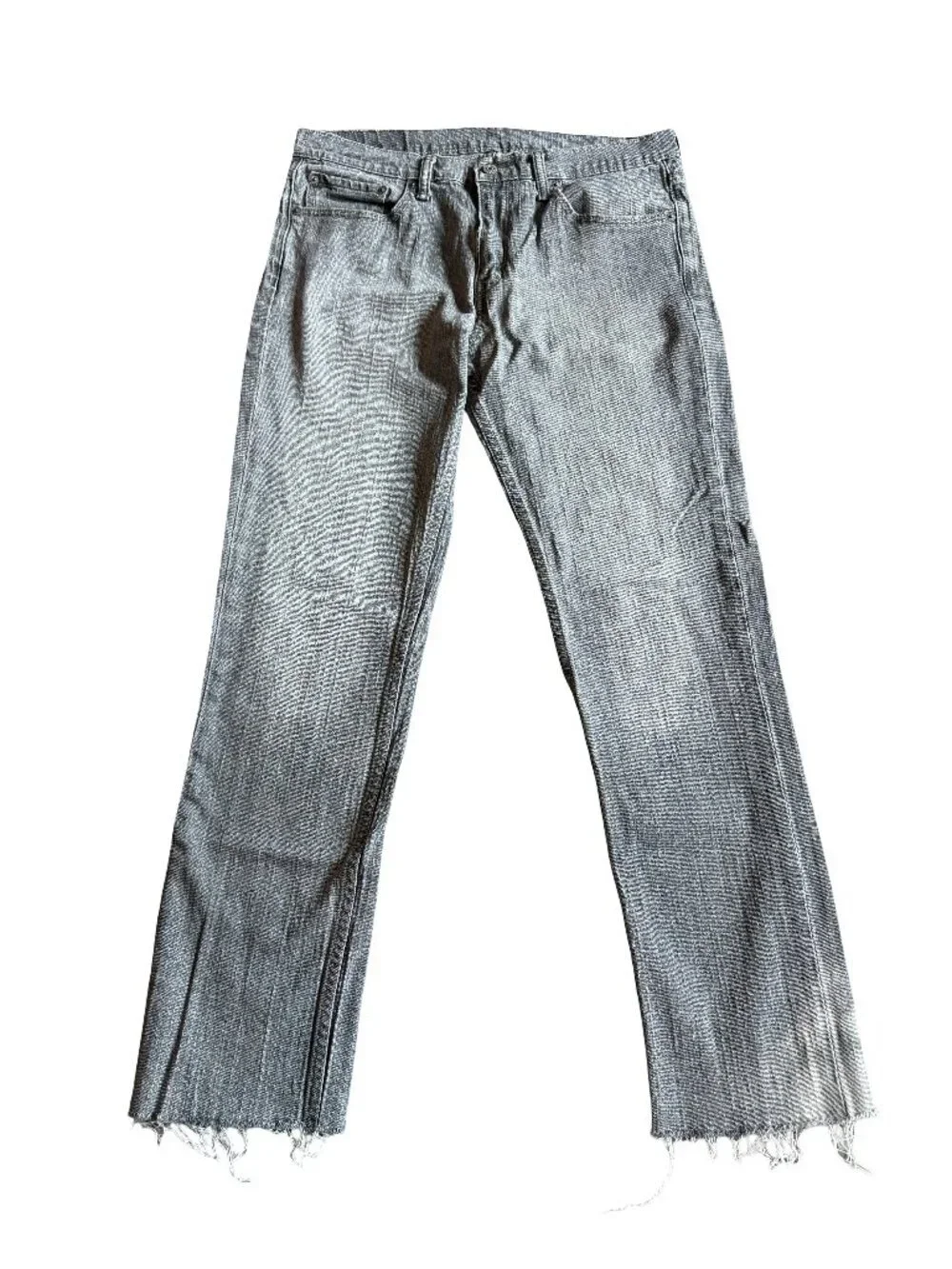Levi's Light Grey Denim Distressed Jeans Casual Stretch Everyday Size 32 Men's